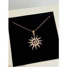 Moderncevher Sonsuz Işıltı Güneş Kolyesi"