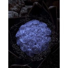 Kayzen Beyaz Kurdele Gül Buketi