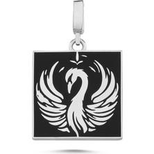 Silverize Mineli Anka Kuşu Gümüş Kolye Ucu Uc1