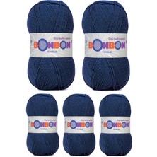 Marsilyan 5 Adet Festival Simli Örgü Ipi Yünü Renk NO:488