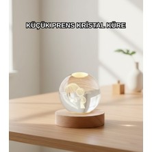 SHC4200 LED Aydınlatmalı 3D Küçük Prens Küre Ahşap Standlı Masa Gece Lambası