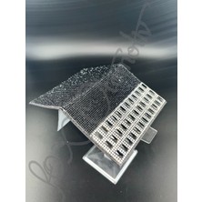 EFEAKS Siyah Taşlı Siyah Baget Detaylı Ruhsat Kabı