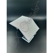 Fox Taşlı Gümüş Ruhsat Kabı Gri Zeminli