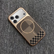 Apple iPhone 17 Pro Max Uyumlu Kılıf Zebana Vionix M-Safe Silikon Kılıf Desert Titanyum