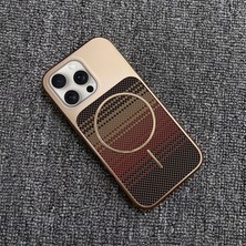 Apple iPhone 15 Pro Uyumlu Kılıf Zebana Vionix M-Safe Silikon Kılıf Kahverengi