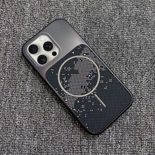 Apple iPhone 16 Pro Uyumlu Kılıf Zebana Vionix M-Safe Silikon Kılıf Siyah