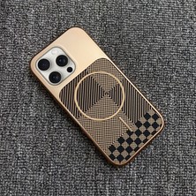 Apple iPhone 13 Pro Max Uyumlu Kılıf Zebana Vionix M-Safe Silikon Kılıf Desert Titanyum