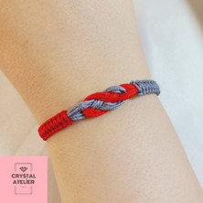 Crystal Atelier Sonsuzluk Figürlü Makrome Bileklik – Unisex Ayarlanabilir El Yapımı Makrome Bileklik - Sonsuzluk Bileklik - Makrome Bileklik - Sonsuzluk Dostluk Aşk Sembolü Hediyelik Örgü Ip Aksesuar