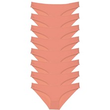 Leopardess 8 adet Süper Eko Set Likralı Kadın Slip Külot Pudra