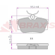 Braxis Fren Balatası Arka Transporter T4 9604