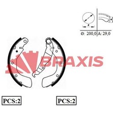Braxis Arka Fren Balatası Pabuc Ince Tıp Corsa B Astra F