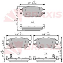 Braxis Fren Balatası Arka Qashqaı 13 Kadjar 15