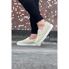 Elma Shop Bej Triko Babet Erkek Casual Ayakkabı