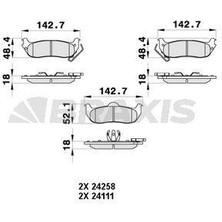 Braxis Arka Fren Balatası Jeep Grand Cherokee Iıı Commander