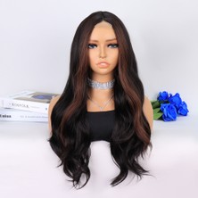 Elma Shop Koyu Kestane Perçemler Kahverengi Tül Peruk