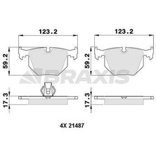 Braxis Fren Balatası Arka Bmw E53 E83 E46