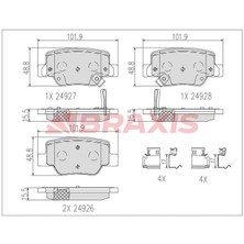 Braxis Fren Balatası Arka Verso 09