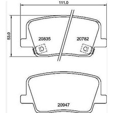 Ölmez Oto Yedek Parça Fren Balata Ssangyong Rexton Arka 2017-