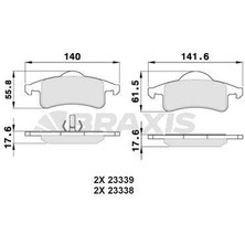 Braxis Arka Fren Balatası Jeep Grand Cherokee Iı