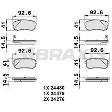 Braxis Arka Fren Balatası Hyundaı I10 0813 / Kıa Pıcanto 1.0 1.1 05-11