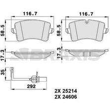 Braxis Arka Fren Balatası A8 4h 3.0 Tfsı Quattro / 4.2 Fsı Quattro / 3.0 Tdı Quattro / 4.2 Tdı Quattro 11 /