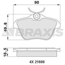 Braxis Arka Fren Balatası Alfa 156 Tum Modeller Alfa 166 Tum Modeller 98