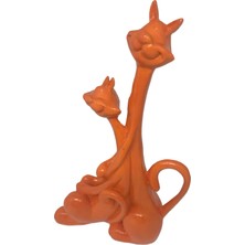 Şans Hediyelik Sevgili Kedi Biblo Turuncu 27CMX17CM