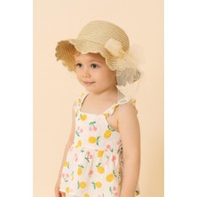 Katia & Bony Fiyonk Aksesuarlı Hasır Şapka Bej