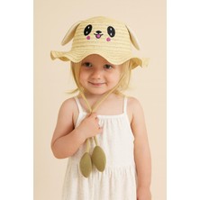 Katia & Bony Kulak Aksesuarlı İpli Hasır Şapka Bej