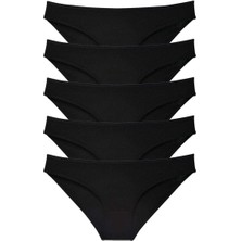Leopardess 5 adet Süper Eko Set Likralı Kadın Slip Külot Siyah