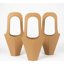 Esila Kağıtçılık 1 Adetli Şişe & Çiçek Taşıma Kraft Çantası – Dekoratif Buket ve Saksı Çanta