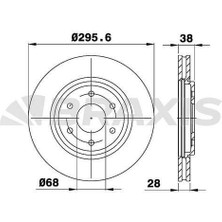 Braxis On Fren Dısk Aynası Havalı Nıssan Navara 2005-2011 Pathfınder 2005-2011 (296X6) 16 Jant