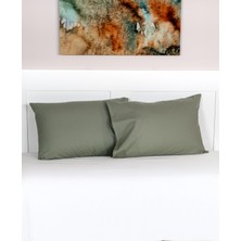 Cotton Collection 2li Yastık Kılıfı Haki