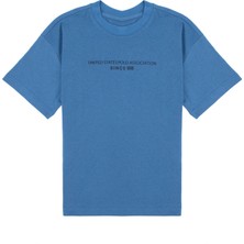 U.S. Polo Assn. Erkek Çocuk Mavi Bisiklet Yaka Tişört 50325150-VR036