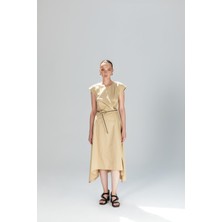 Kameya Kemerli Asimetrik Elbise 25S40765