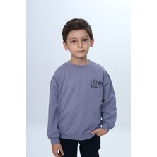 Toontoy Erkek Çocuk Göğüsü Yazı Baskılı Sweatshirt