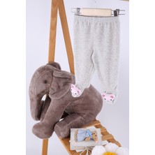Baby Hola Kadife Oyuncaklı Kız Erkek Bebek Çocuk Pantolon Pembe AYI03-1521