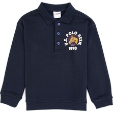 U.S. Polo Assn. Erkek Çocuk Açık Lacivert Polo Yaka Sweatshirt 50316597-VR059