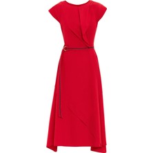 Kameya Kemerli Asimetrik Elbise 25S40765