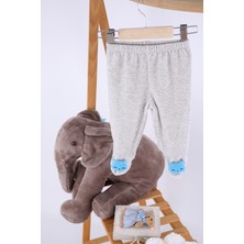 Baby Hola Kadife Oyuncaklı Kız Erkek Bebek Çocuk Pantolon Mavi AYI03-1521
