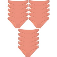 Leopardess 15 adet Süper Eko Set Likralı Kadın Slip Külot Pudra