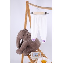 Baby Hola Kadife Oyuncaklı Kız Erkek Bebek Çocuk Pantolon Beyaz BAYKUŞ36-1521