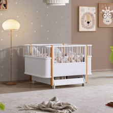 Setay Sallanan Mdf Beşik, Bella Büyüyen Beşik 90X120 - Bella Karyola 90X190