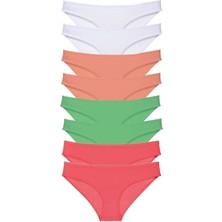 Leopardess 8 adet Süper Eko Set Likralı Kadın Slip Külot