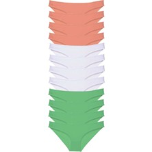 Leopardess 12 adet Süper Eko Set Likralı Kadın Slip Külot 510