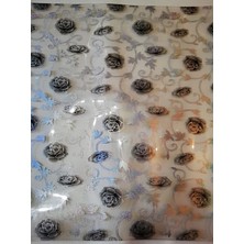 Polset Şeffaf Masa Örtüsü 1,7 mm 80 cm x 160 cm Kalın Desenli Pvc Kayma-Şeffaf-80 x 160