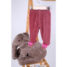 Baby Hola Kadife Oyuncaklı Kız Erkek Bebek Çocuk Pantolon Fuşya Gözlüklü KEDI69-1521