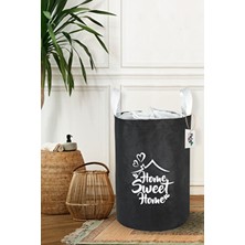 Palm Design Katlanabilir Kulplu Çamaşır Organizeri 50x33 cm Düz Renkli Antibakteriyel Kullanım