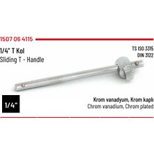 İzeltaş Kayar T Kolu | Krom Vanadyum Lokma Anahtar Için Güçlü Tork Aparatı
