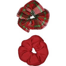 Organickid Plaid Kadın Şaç Tokası 2'li Set